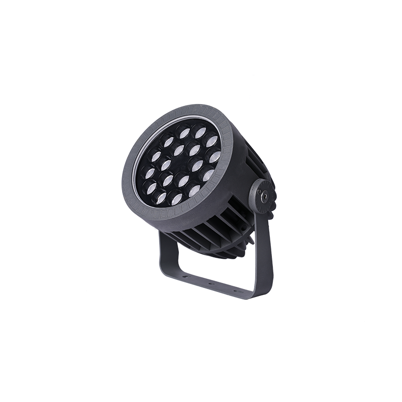FL 系列 φ160×212.5mm 30 颗 LED 远射配光圆形投光灯，适用于大型建筑幕墙照明