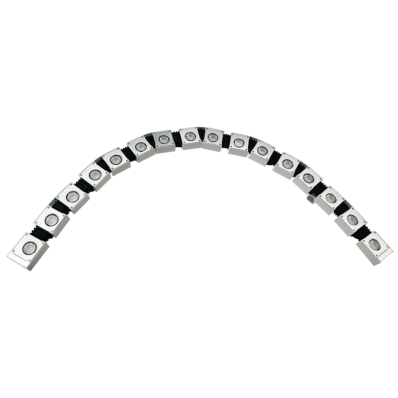 SL413 系列 45×22×1000mm IP66 柔性金属洗墙灯，适用于弧形幕墙照明